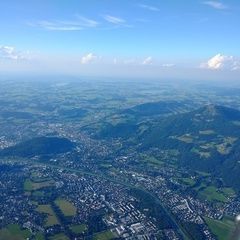 Flugwegposition um 16:54:54: Aufgenommen in der Nähe von Gemeinde Anif, Österreich in 2084 Meter